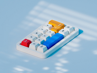 A simple keyboard. 3d animation branding graphic design keyboard logo modeling motion graphics ui