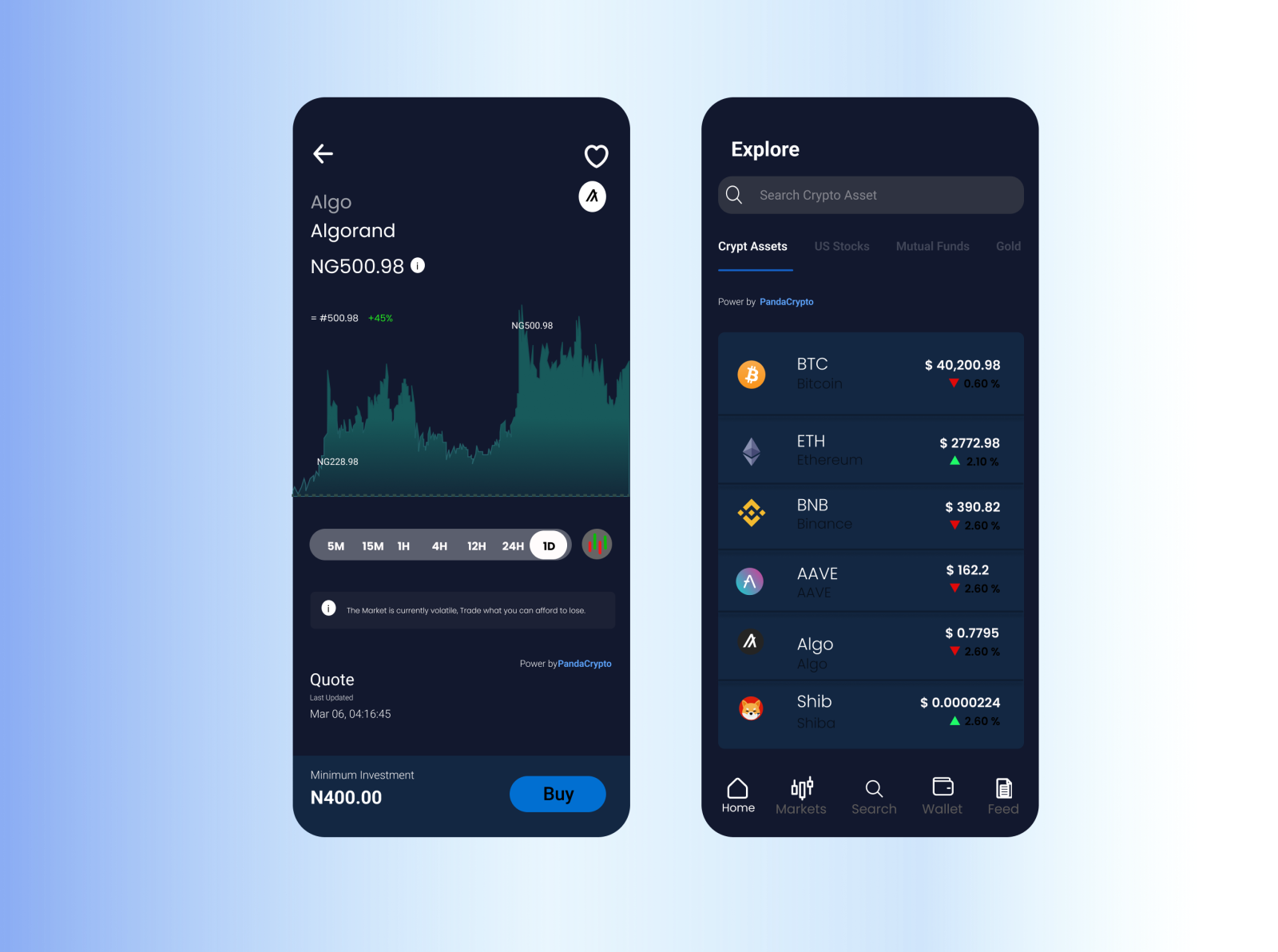 Crypto UI Design by Abdulkadir Babs on Dribbble