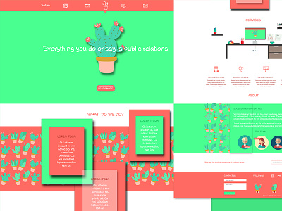 Sabra cactus color colorful colors fun homepage lviv site ui design ukraine webdesign website