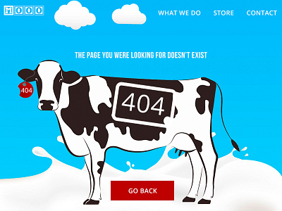 404 page 2d animal blue dailyui design fun lviv page ukraine webdesign website