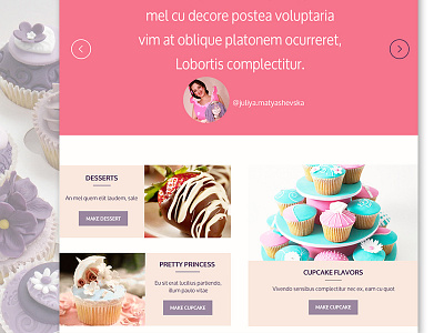 Sweet Shop Landing page cupcake dailyui design homepage landing lviv pink tasty ui ukraine ux website