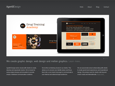 Agent8 Design website launch agent8 portfolio web design website