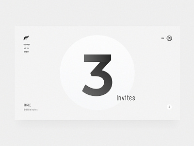3x Invites 3 design dribbble invites owl three ui