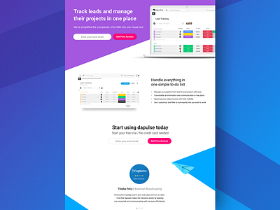 Landing Page design ui ux