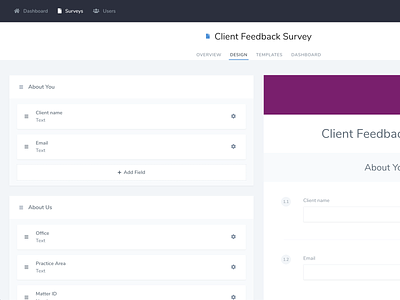 Hello Dribbble! - Survey Form Builder