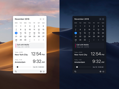 Clocker redesign calendar clock clocker figma mac os menubar menubar app mojave open source timezone