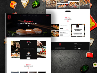 COFU Pressed Sushi | Japanese Restaurant UI Design Services