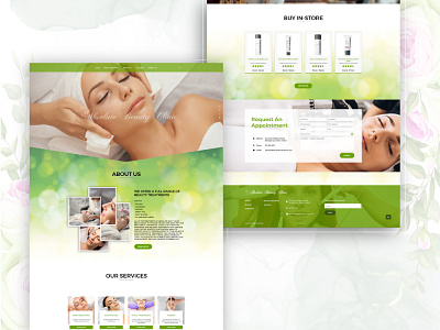 Beauty Clinic Website UI Design | Self Care Website Design Ideas