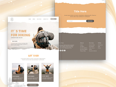 Hiking In The Mountains Website UI Design Services
