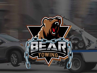 Bear Towing Business Logo Designing Ideas | Design Alligators