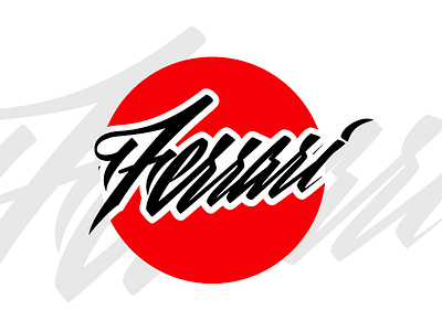 Ferrari calligraffiti calligraffiti calligraphy ferrari lettering logo loneleon power red typography