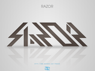 Razor logo 32 32 d3519n branding design fre32e freeze interface khachaturan leo letter logo logotype razor text typography ui ui design ui interface