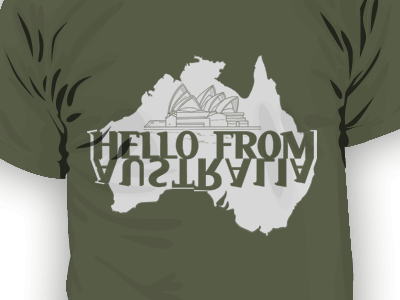 Hello from australia (print) australia fre32e freeze hello khachaturyan leo print sydney