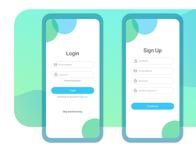 Login / Register - Mobile App by shaminur Rahman on Dribbble