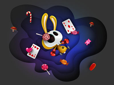 Error 404 404 candies cards character-design error game-design games matrix missing rabbit vectors