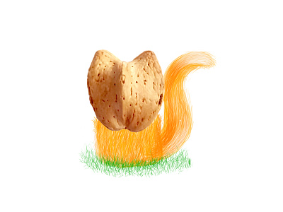 Almond head design illustration