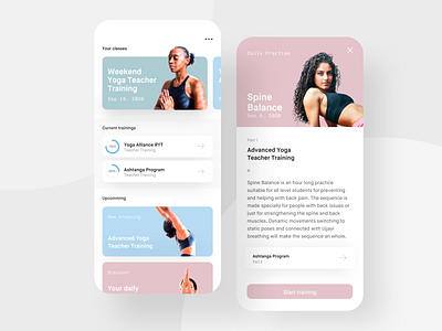 Yoga training app