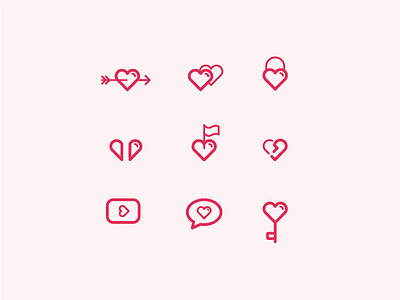 Heart icon set heart icon set