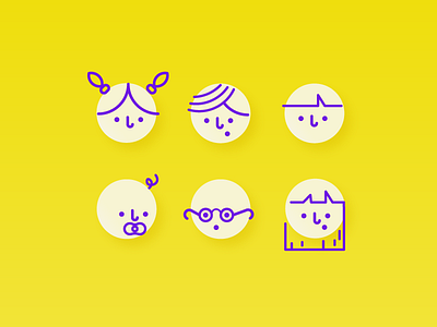 Kids icons flat icon illustration kids outline