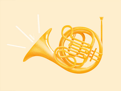 French horn french horn grain illustration instrument music