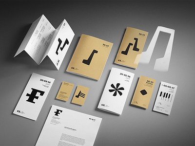Filharmonia Podkarpacka - visual identity business card concert hall icons instruments paper philharmonic stationary