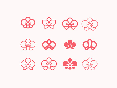 Orchid flower - icons