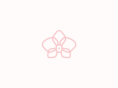 Orchid Logo branding cosmetic logo organic pink