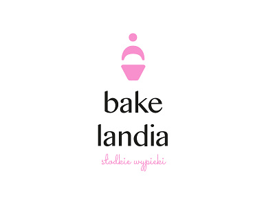 bakelandia bakery cake logo logotype muffin