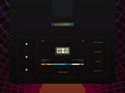 Website Design for Music Venue concert dark ui event experimental footer gig indie japanese landing page music musician psychedelic rap rock scifi sound typography venue website