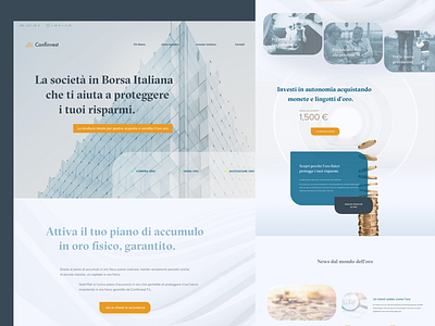 Website Design for Financial Services Company architecture bank clean finance financial fintech gold investment italy landing page minimalistic subtle trade web design
