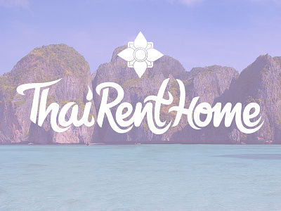 Lettering for Rental Company: ThaiRentHome branding branding design breeze calligraphy flower lettering logo ocean oceanic oriental real estate thai thailand travel typography