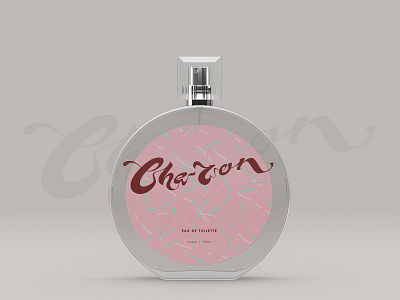 Lettering shot: Charon bottle branding design calligraphy label lettering packaging design perfume typography