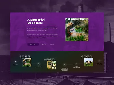 Pink Floyd Timeline Shot event music playlist timeline ui ux website