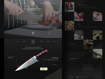 Promo Website for Chef Knife Manufacturer