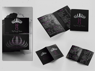 My Beauty Queen Branding brand branding business card design flyer graphic design logo logotype