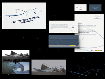 Oceanographic branding design blue brand branding design graphic design logo logo design logotype minimal minimal design sea theme stationery typograhpy vector