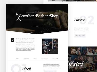 Cavalier Barber Shop badass barber cavalier landing onepage presentation shop