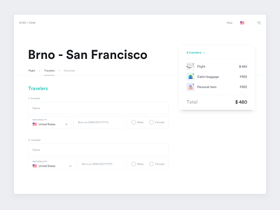 Booking - traveler detail WIP booking buy circular flight form kiwi