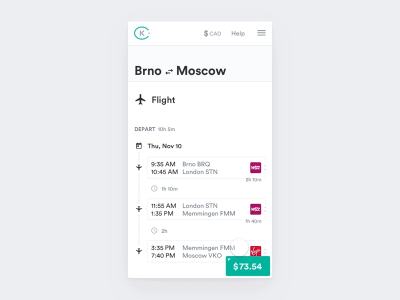 Pricebox booking flight price