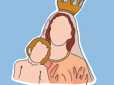 Our Lady - Nossa Senhora da Alegria app design il illustration logo