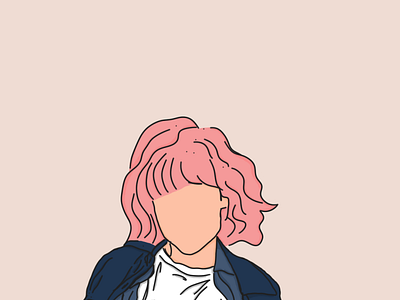 Menina - ilustração feita por meio do app Sketchbook