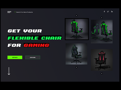 Product design ( Gaming Chair) branding design illustration ui ux