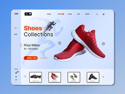 Hero Section ( shoes Collections) branding design herosection portfolio ui ux