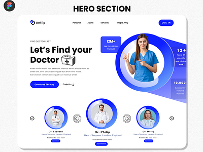 Hero Section (Medical Service Website)