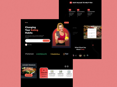 Diet landing Page branding design landingpage portfolio typography ui ux