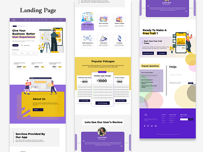 UX HUB Application Landing Page ( SAAS Landing)