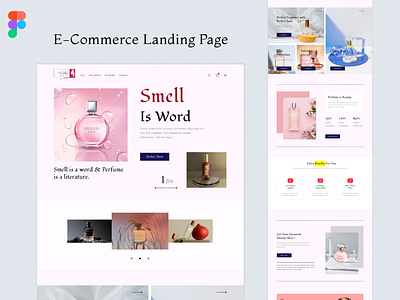 E-Commerce Landing Page branding e-commerce landingpage perfume typography ui design uiux