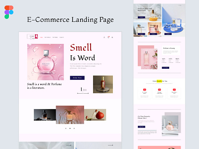 E-Commerce Landing Page branding e commerce landingpage perfume typography ui design uiux