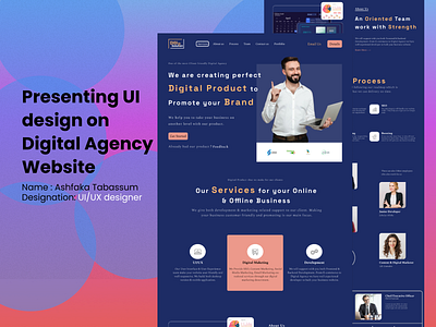DIGI Solution Digital Agency branding digital agency hero section portfolio product design ui uiux user experience user ineterface ux web design