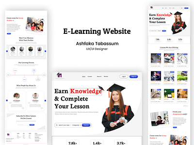 E-Learning Platform branding e learning education landing page online platform platform product design typography ui ux webpage